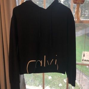 Calvin Klein cropped black sweatshirt